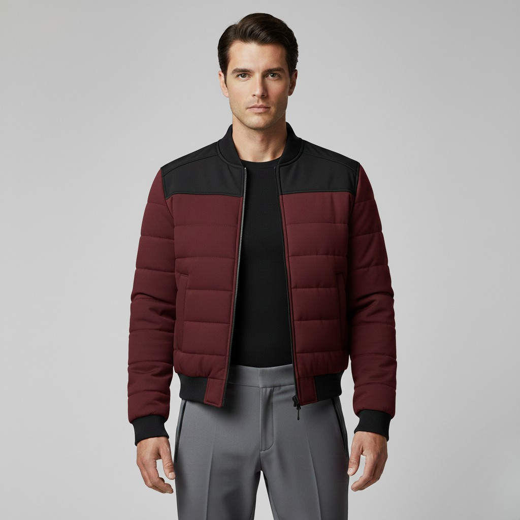 Kurtka bomberka w kolorowych blokach