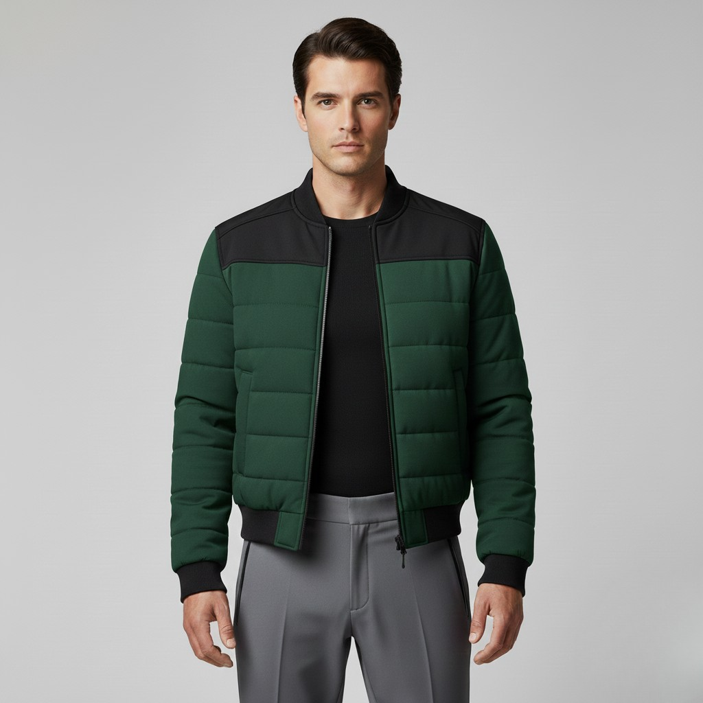 Kurtka bomberka w kolorowych blokach