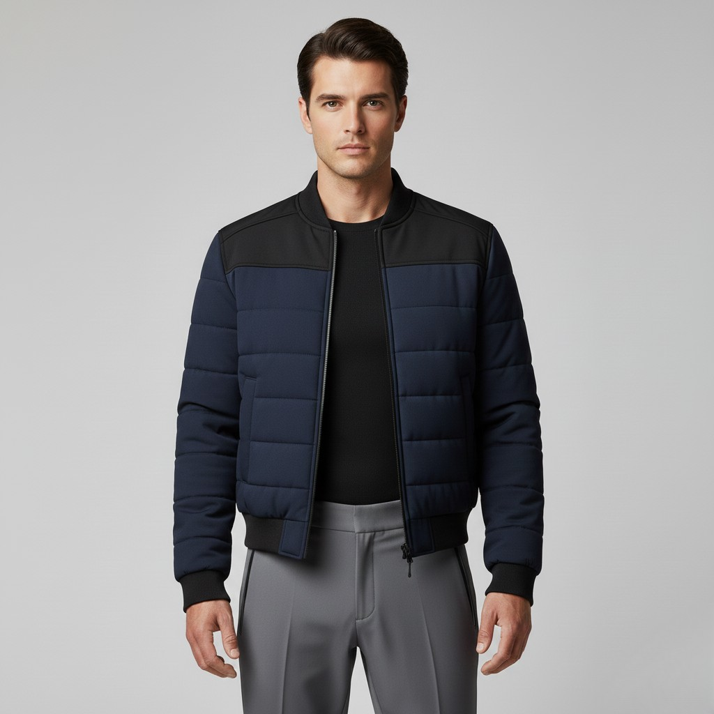 Kurtka bomberka w kolorowych blokach