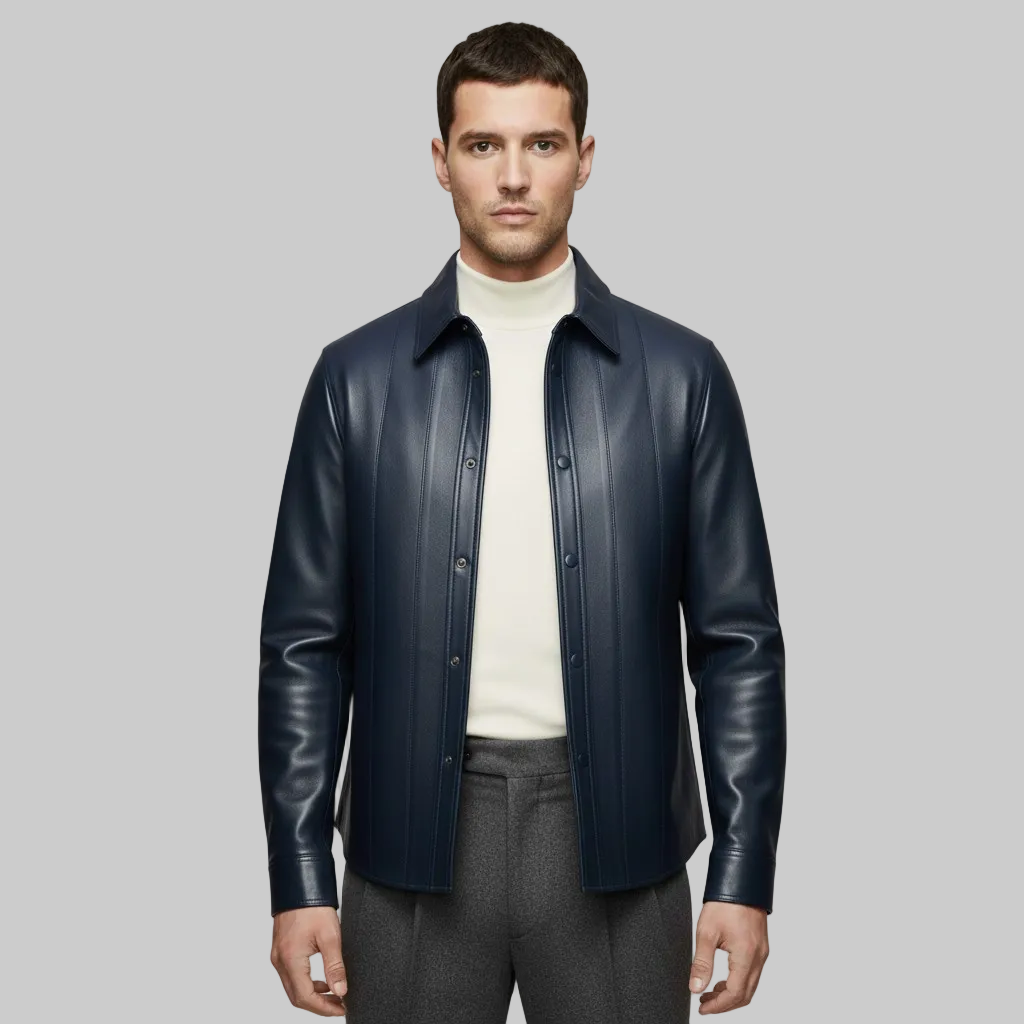 Skórzana kurtka koszulowa