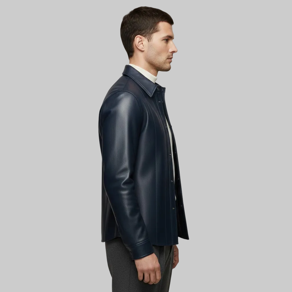 Skórzana kurtka koszulowa