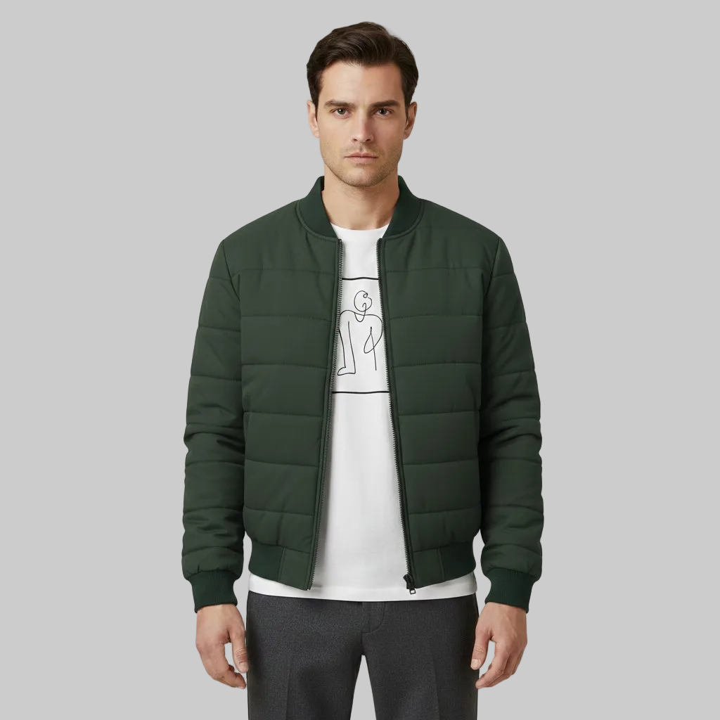 Kurtka pikowana z zamkiem błyskawicznym