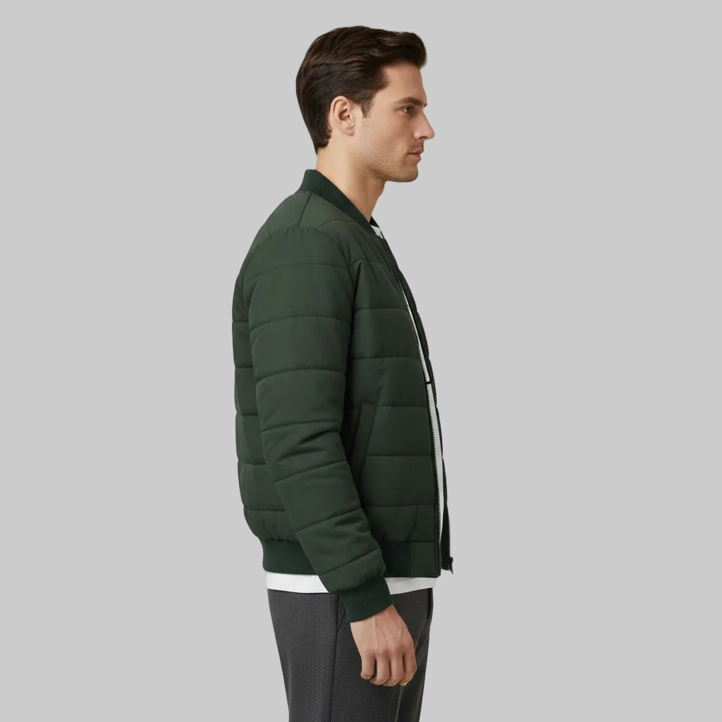 Kurtka pikowana z zamkiem błyskawicznym