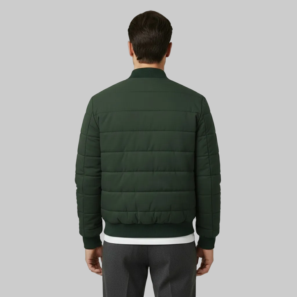 Kurtka pikowana z zamkiem błyskawicznym