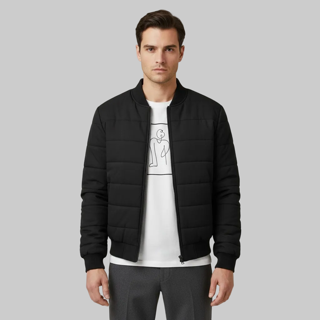 Kurtka pikowana z zamkiem błyskawicznym