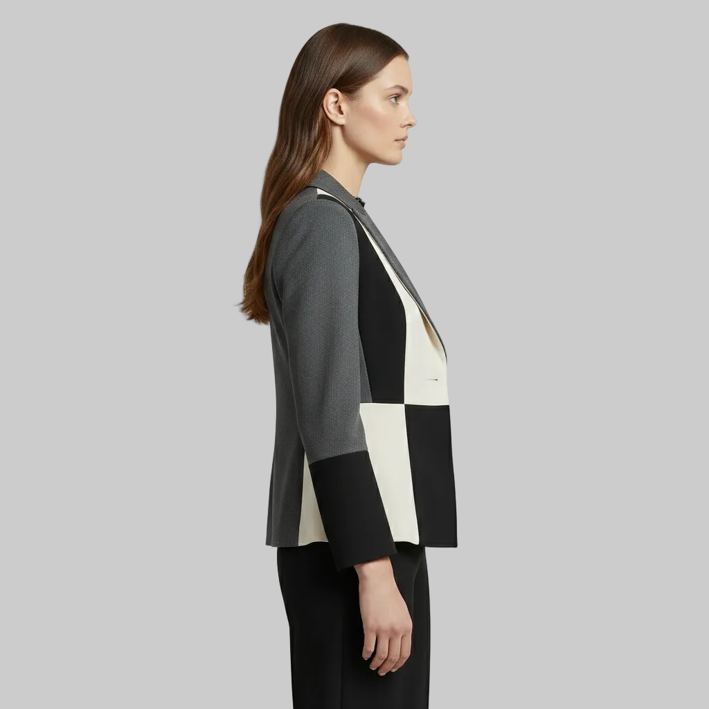 Kolorowa marynarka z dopasowanym krojem