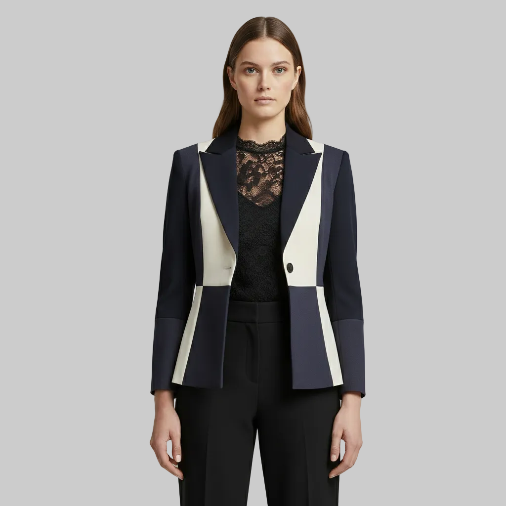 Kolorowa marynarka z dopasowanym krojem