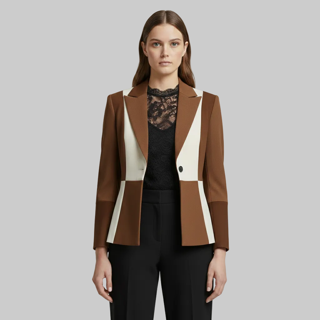 Kolorowa marynarka z dopasowanym krojem