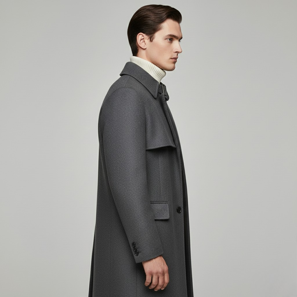 Płaszcz z mieszanki wełny