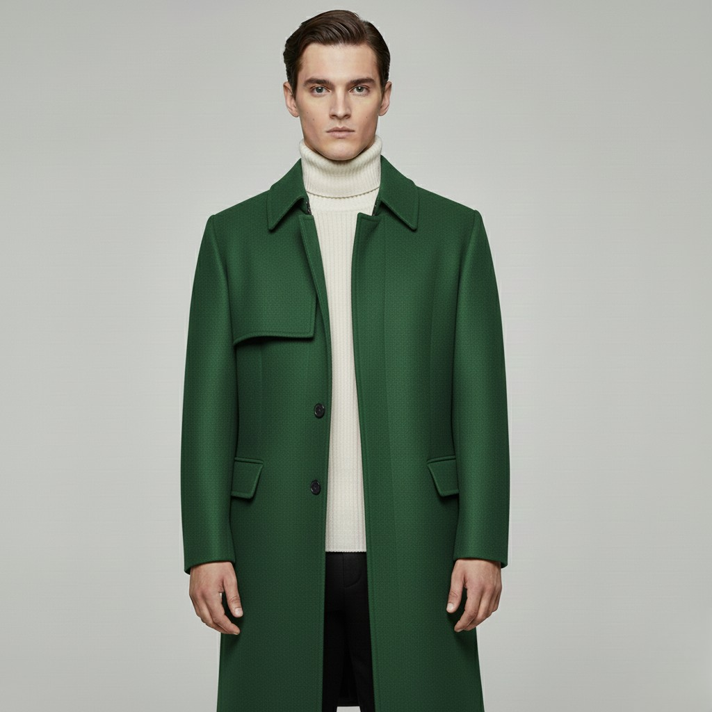 Płaszcz z mieszanki wełny