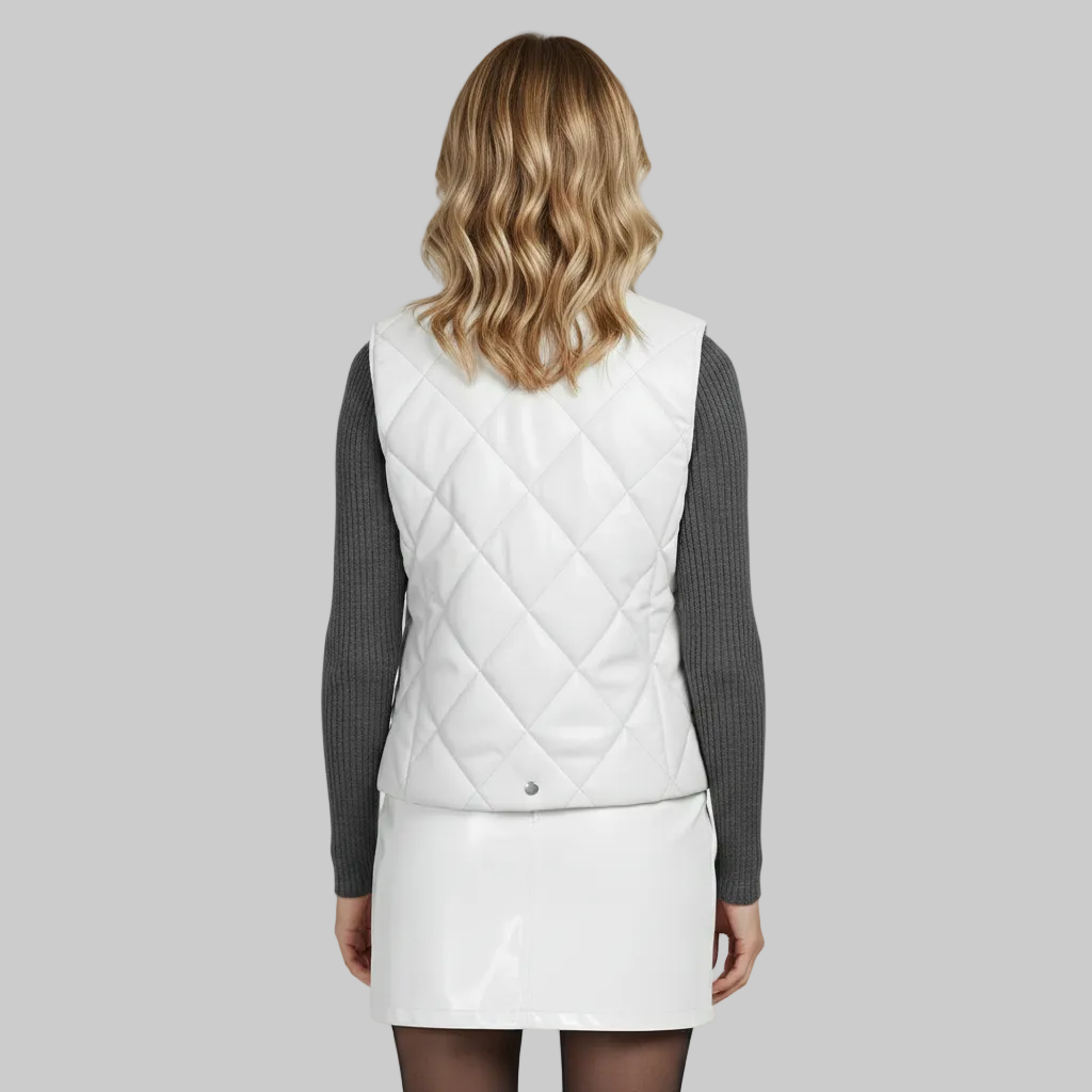 Komplet pikowanych kamizelek zapinanych na zatrzaski