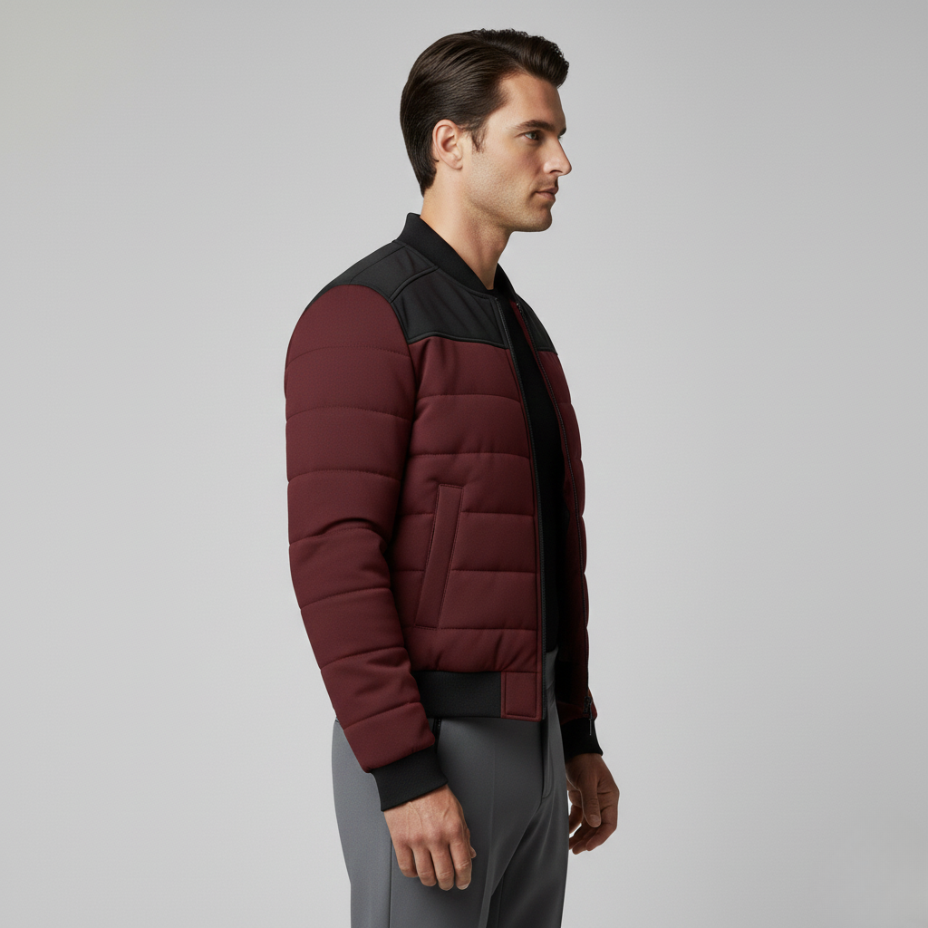 Kurtka bomberka w kolorowych blokach